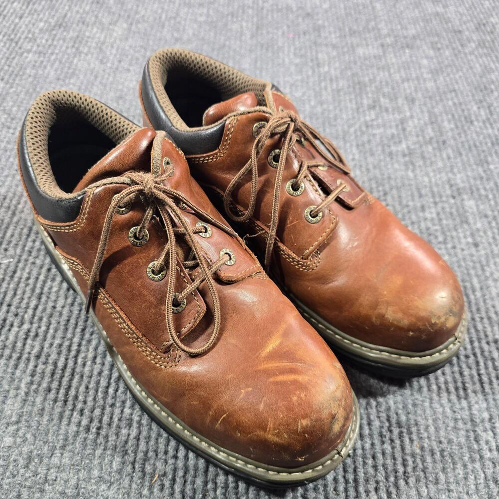 Wolverine Oxford Shoe Mens 11 Raider MultiShox Steel Toe Work Brown W04816